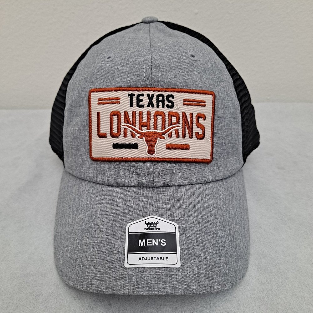 Texas Longhorns grey / black trucker mesh baseball cap hat